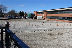 Foundation is down, the underground plumbing is done. 